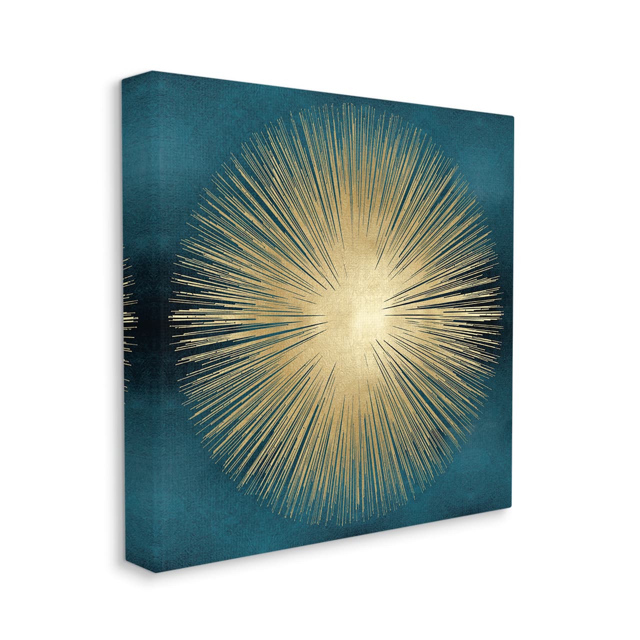 Stupell Industries Abstract Deco Sunburst Shape Dark Blue Wall Art